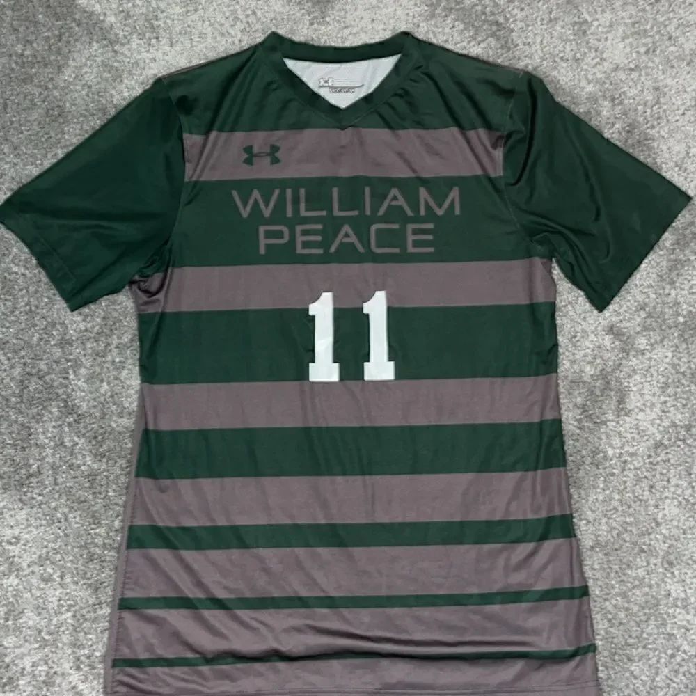 William Peace University Pacers Soccer Gray Green 2017 away team issue jersey M